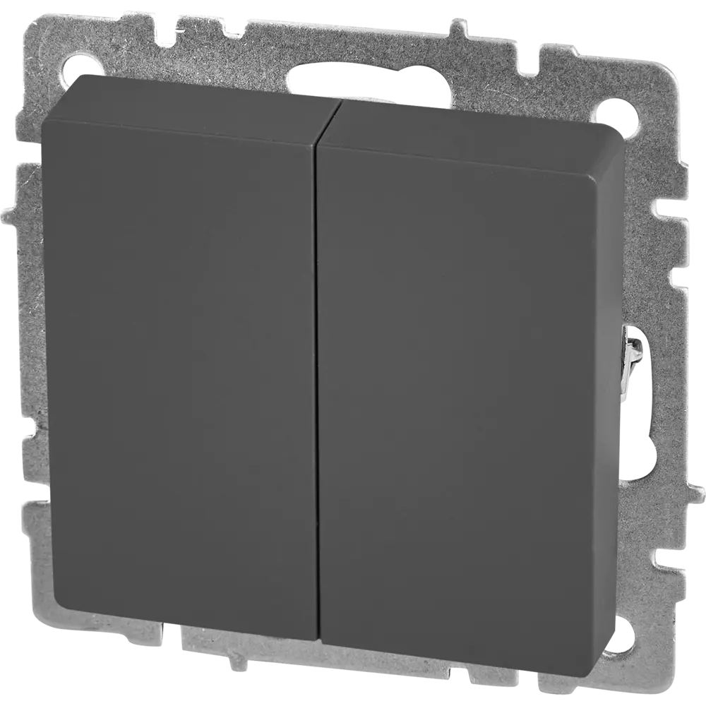 Выключатель IEK Brite с индикатором, графитовый матовый 87761726 STLM-1105319