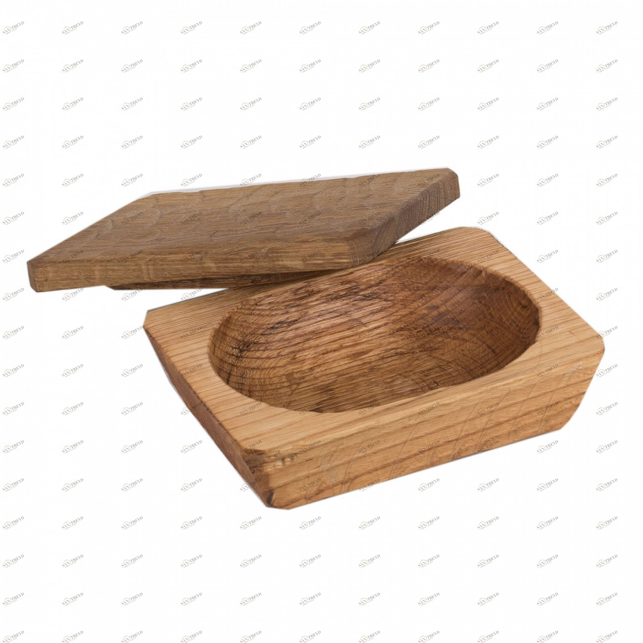 Деревянное блюдо с крышкой коричневое FUGA ECO WOOD 123596 Коричневый 