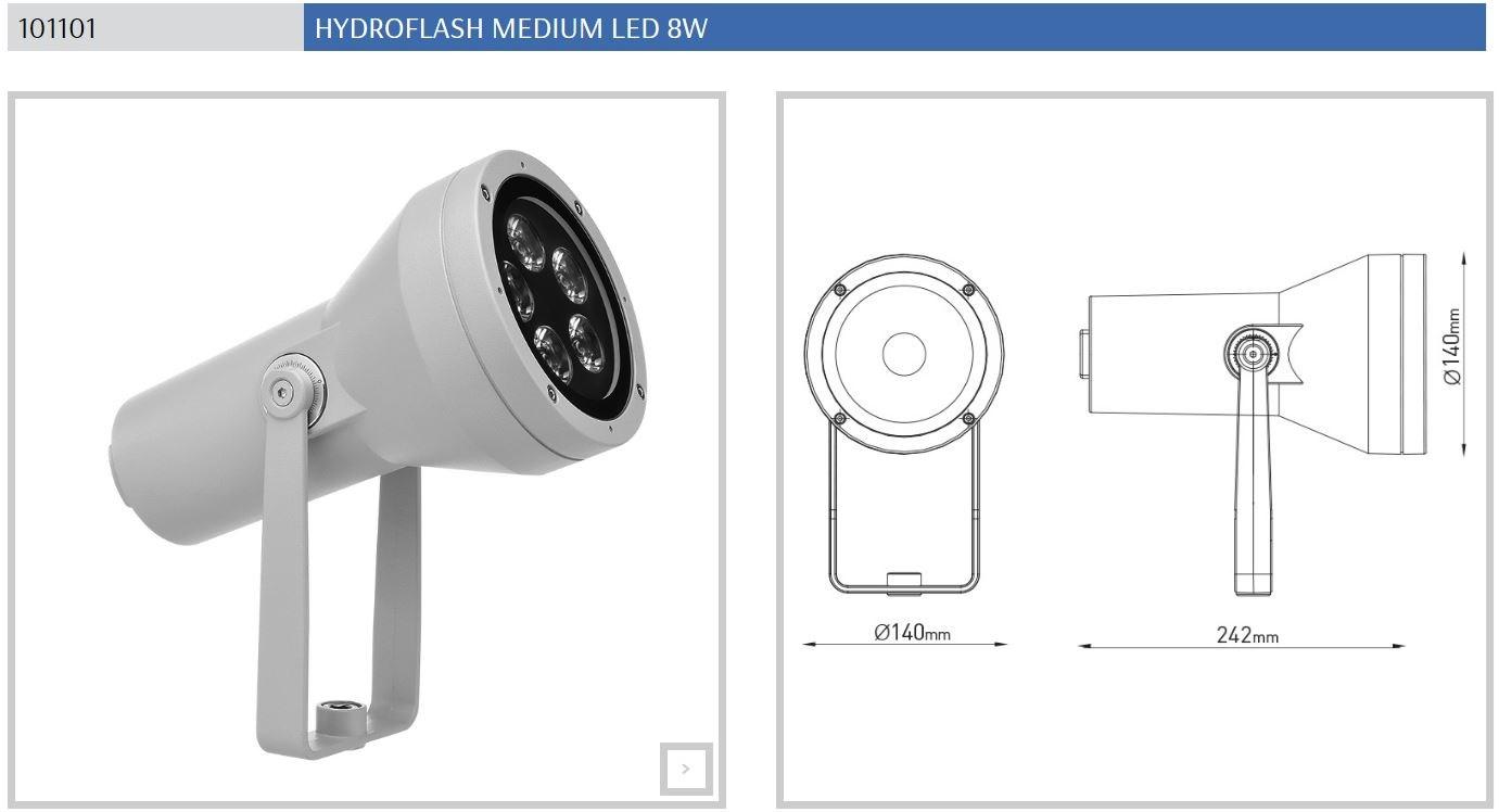 PUK Регулируемый светодиодный проектор для улицы из литого под давлением алюминия Hydroflash sun-id-1437644 - Вид №8
