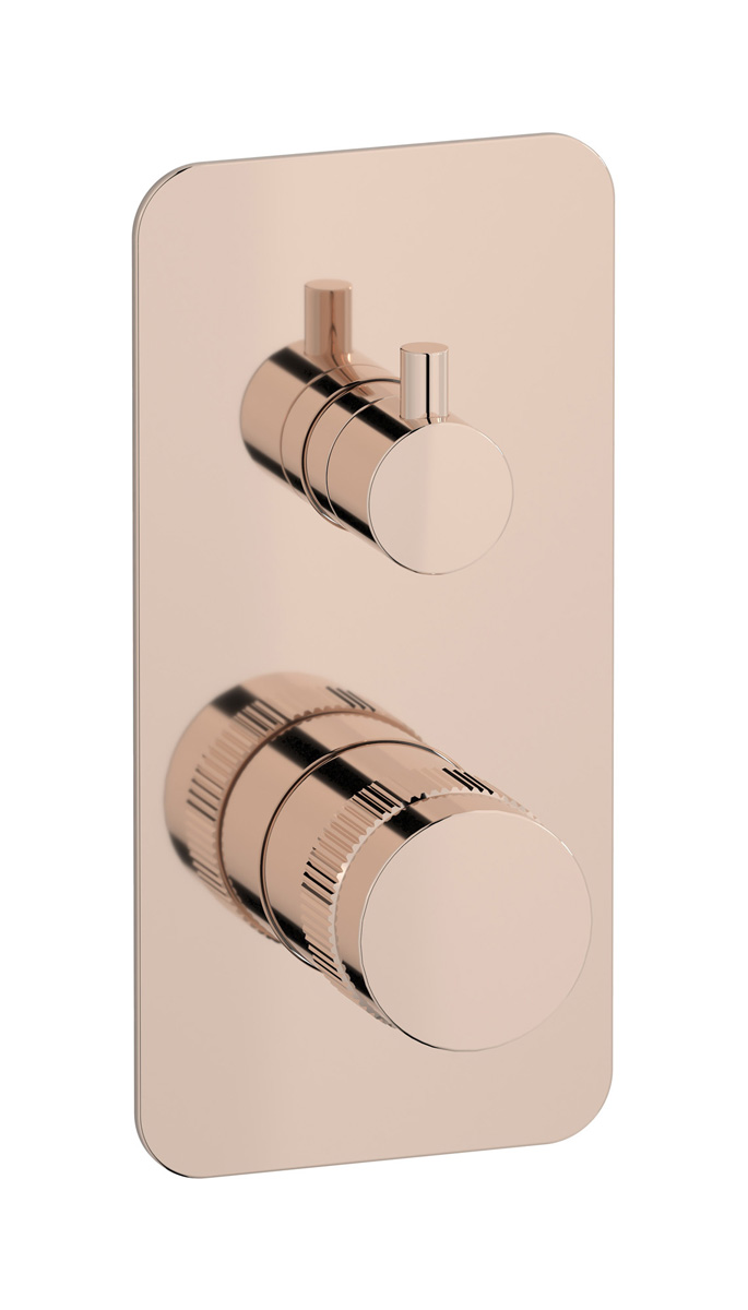 Комплект внешних частей для настенного прогрессивного смесителя на 3 потребителя. WE ARE IB rx312rs Rose Gold Reflex