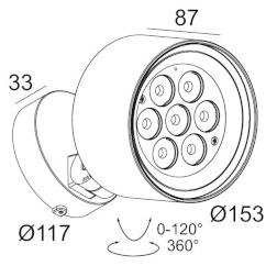 Delta Light Регулируемый светодиодный проектор для улицы Frax sun-id-1371955 - Вид №7