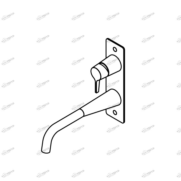 Вулкан. 36 11. Стенка для встроенной раковины Mou Quadrodesign Volcano