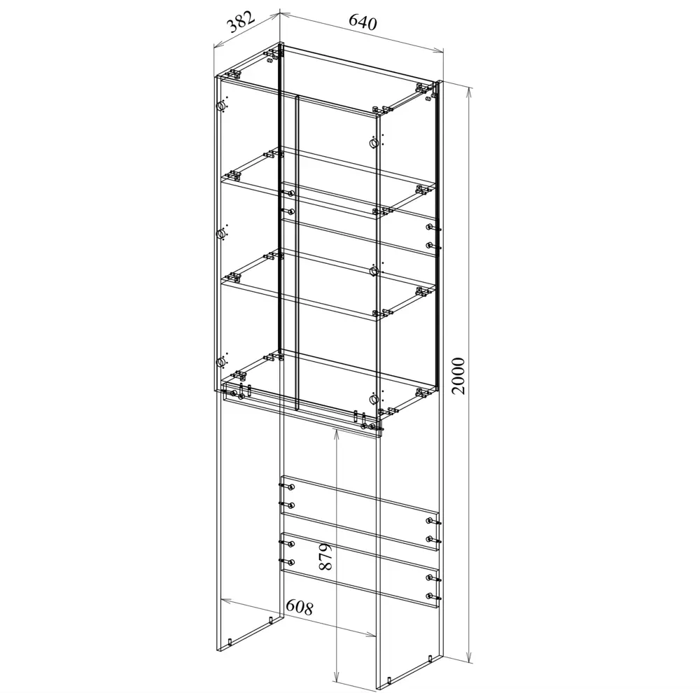 Santreyd Cube — компактный шкаф для стиральной машины с системой хранения 87894128 STLM-0967283 - Вид №7