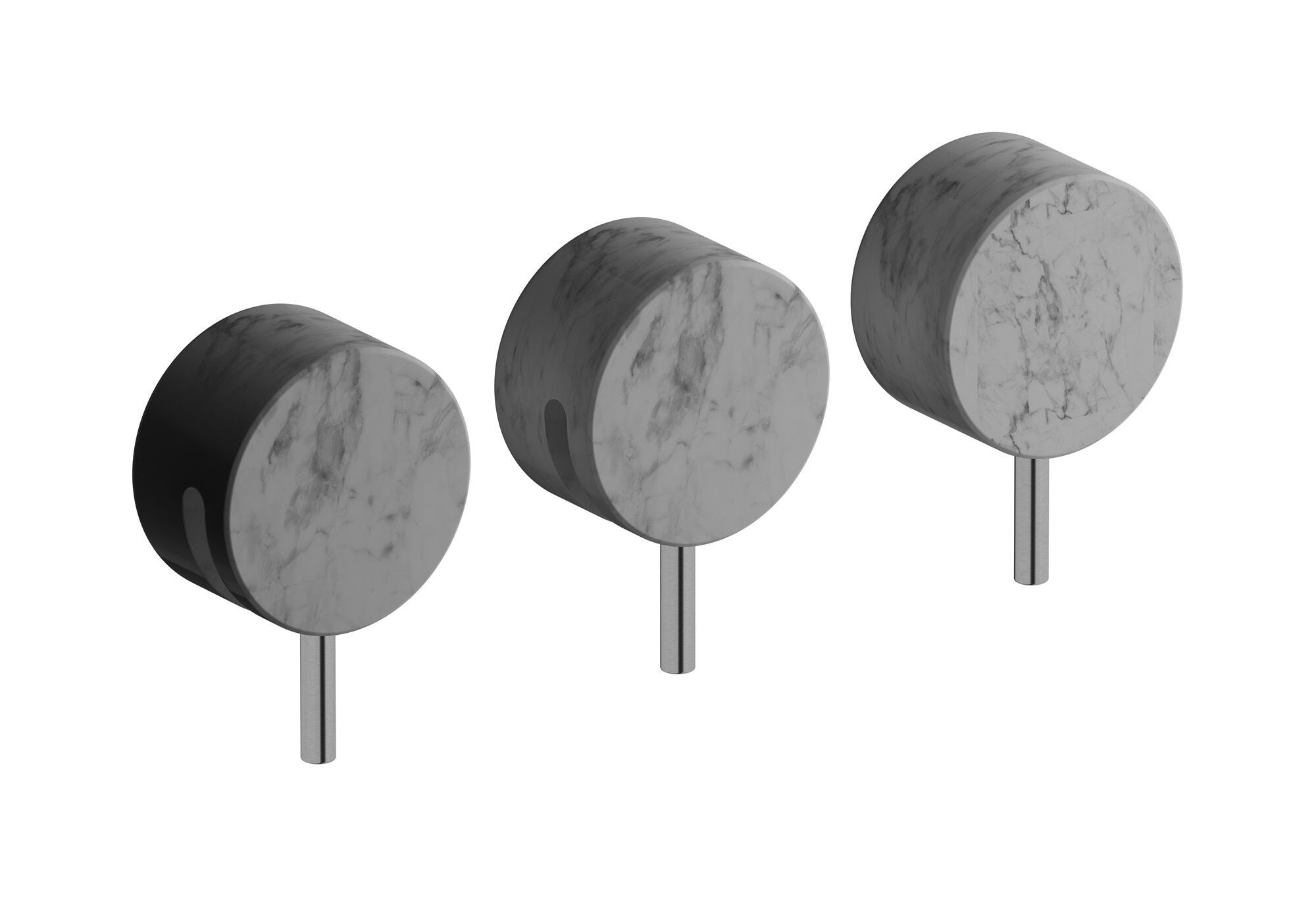 Мраморный встраиваемый смеситель для душа с 3 отверстиями и переключателем IB мрамор + мрамор Elle ARCH-00101159 - Вид №19