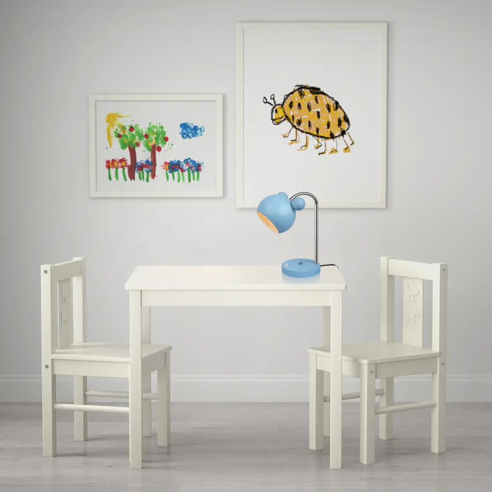 Лампа настольная Panda E27 40 Вт цвет голубой LUMIN ARTE STLM-2208472 - Вид №7