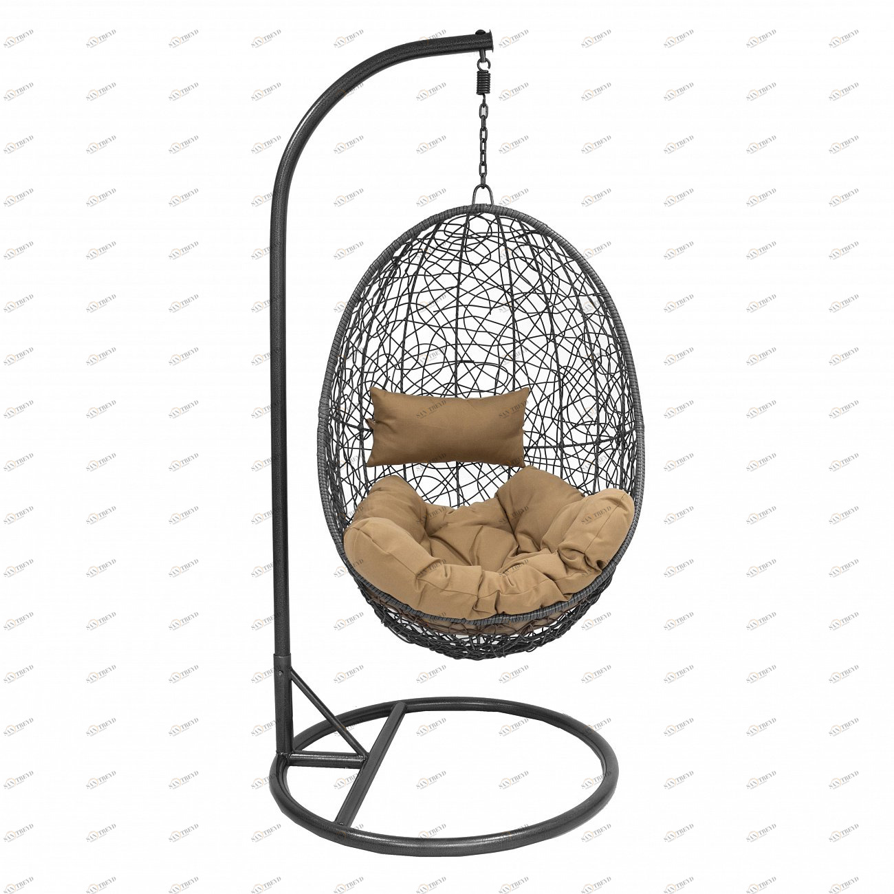 Подвесное кресло черное Leset Sails IMPEX  00-3885766 Бежевый;черный 