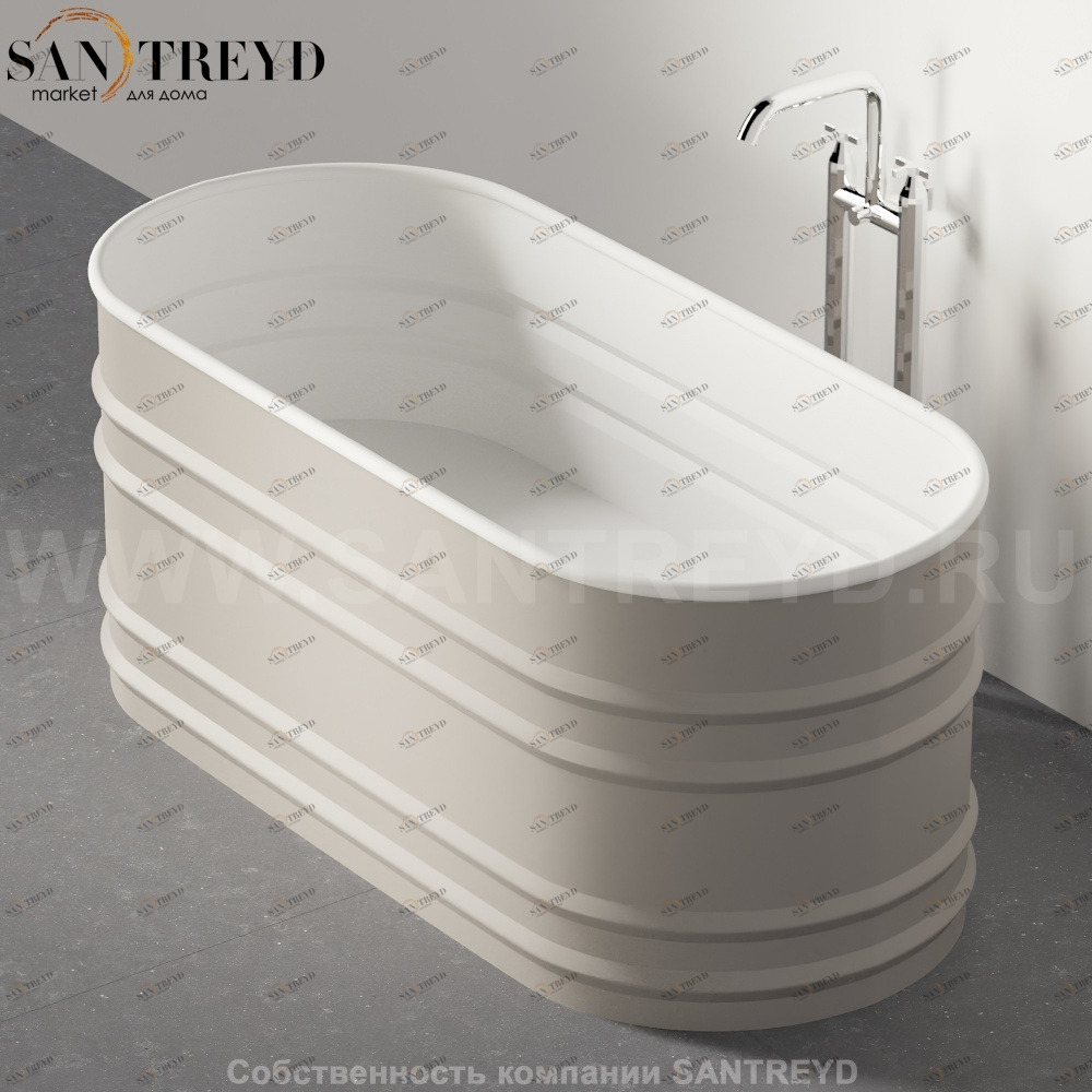 Ванна свободностоящая VIEQUES XS стальная серая Agape AVAS0912ZL