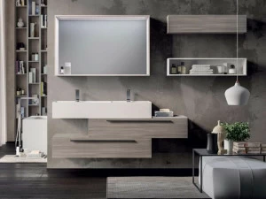 LASA IDEA Тумба под умывальник с зеркалом Syn