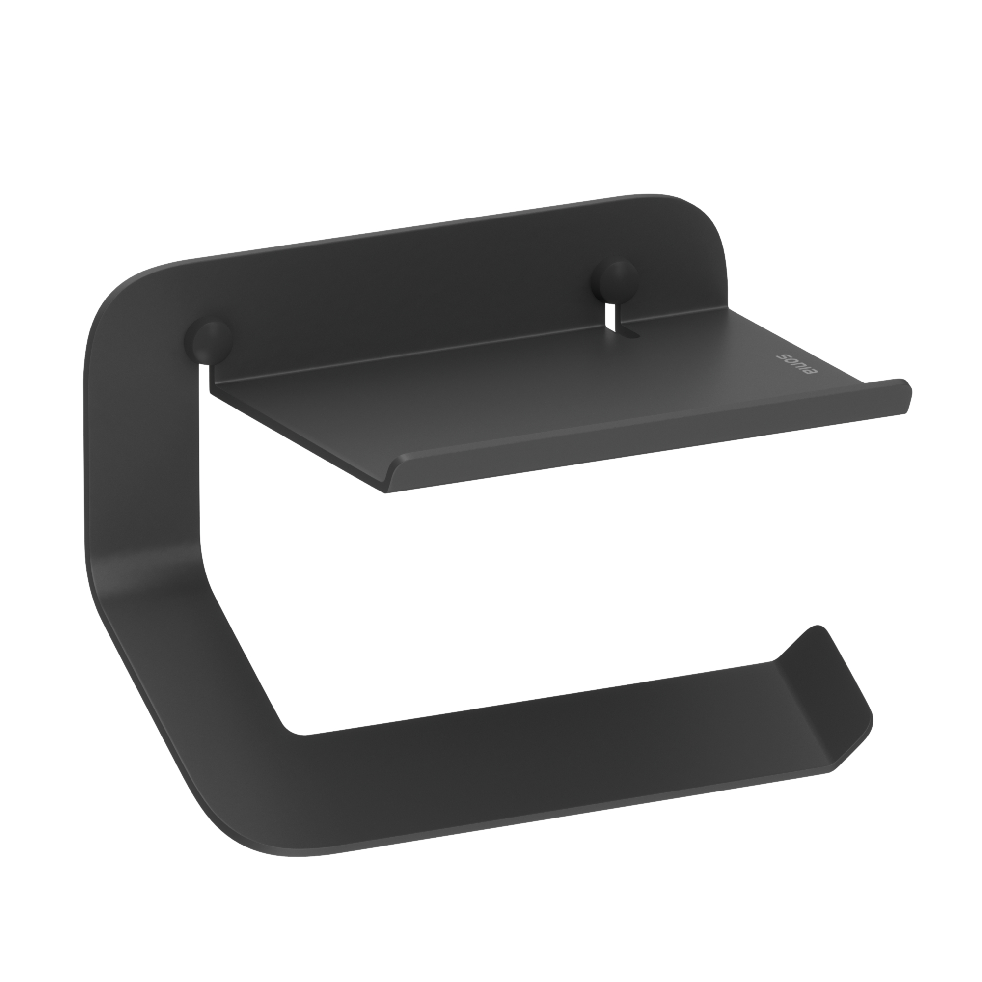 185252 Держатель туалетной бумаги 18 см цвет Черный Sonia QUICK Испания