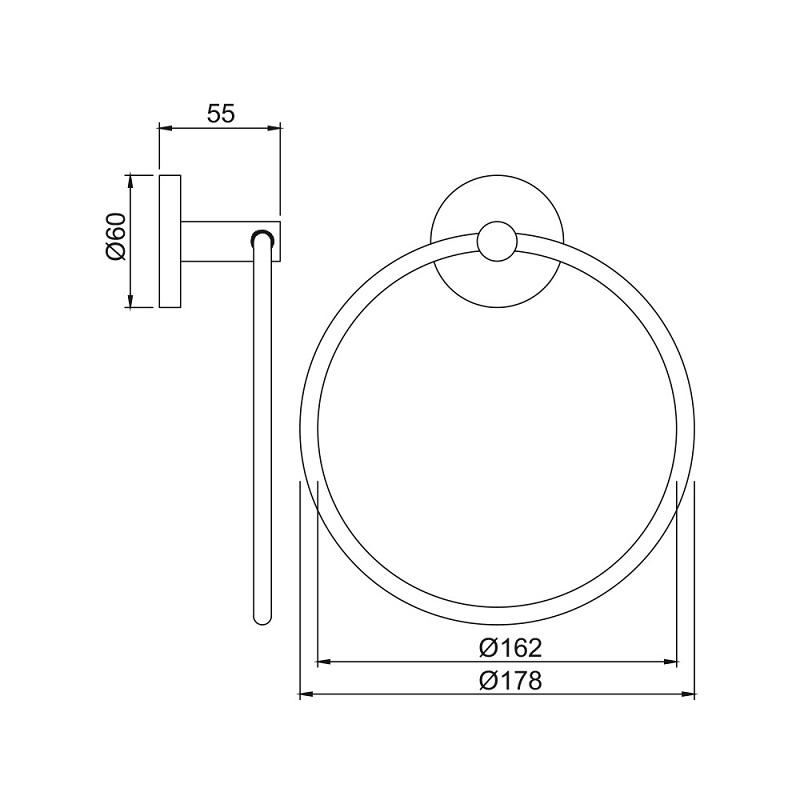 ACN-CHR-1121BN Полотенцедержатель-кольцо Jaquar Continental Santreyd  - Вид №1