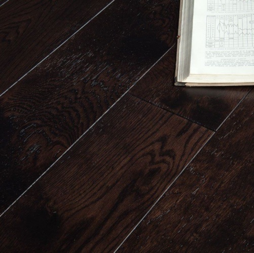 Массивная доска Magestik floor С покрытием Кофе Дуб с брашью (Текстурированная) 300-1800х125 мм MGK Magestic floor 2600300201 - Вид №4