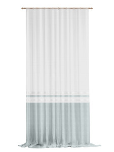 Тюль MIAMOZA Эмилия 300×280 см с шторной лентой - голубой абстрактный 84508327