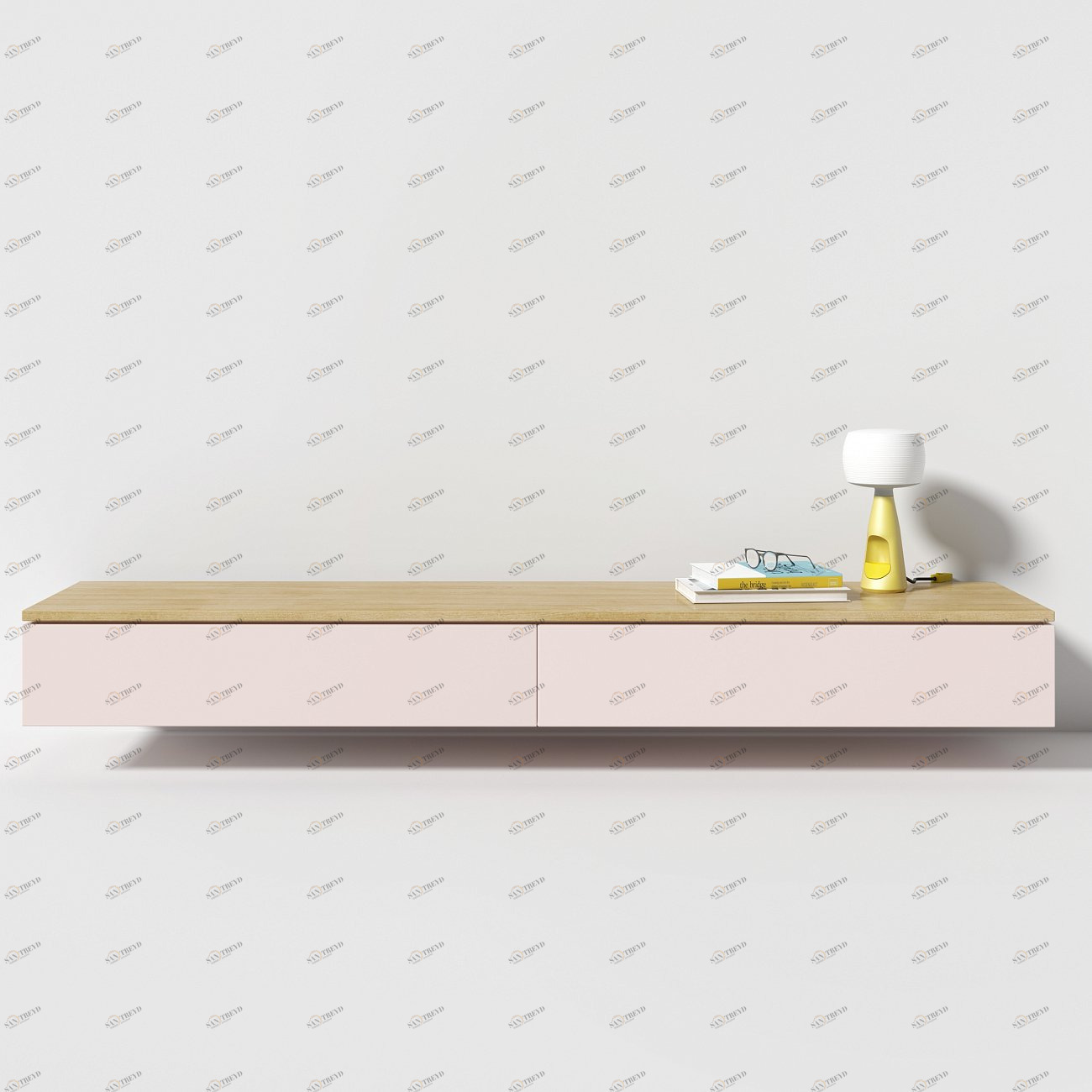 Тумба под телевизор с ящиками серо-бежевая 180 см Low BRAGIN DESIGN  00-3879360 Бежевый;серый 