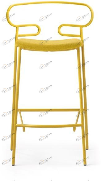 TrabA' Металлический табурет со встроенной подушкой и подставкой для ног Genoa 0049 met im