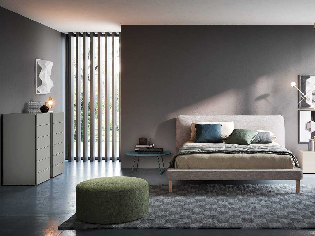 Двуспальная кровать с мягким изголовьем Novamobili SEEYOU ARCH-00096175 - Вид №5