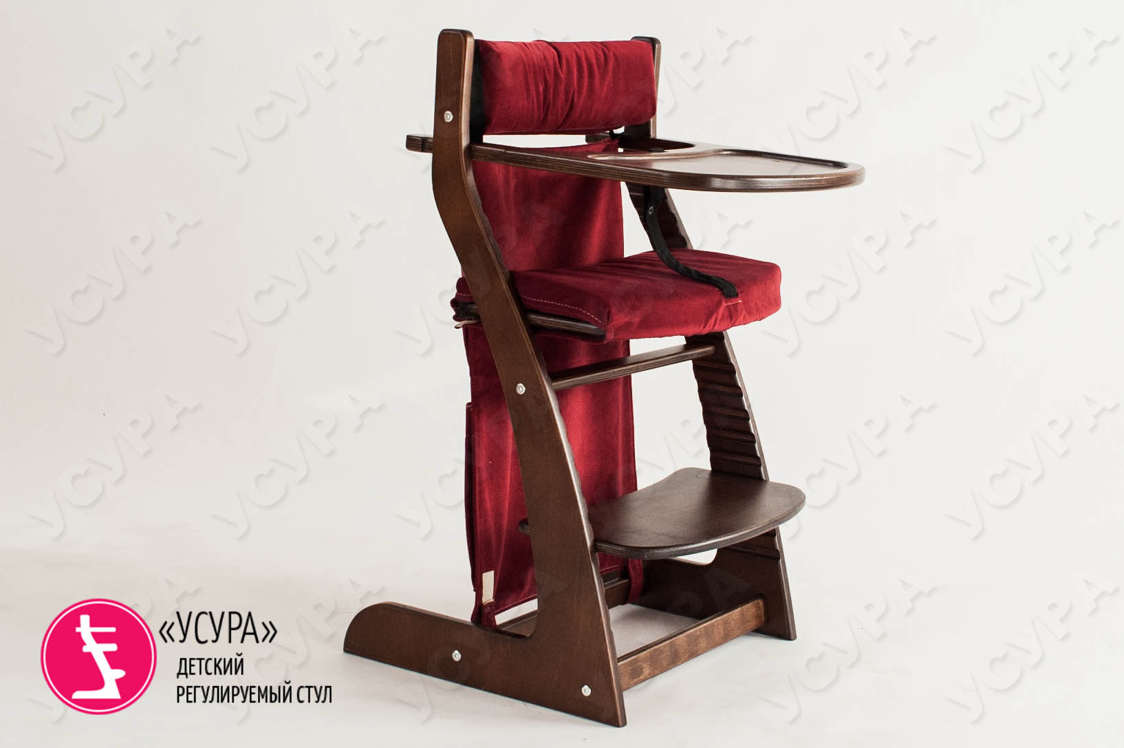 Карманы навесные на спинку стула "Усура" бордовые БЕЛЬМАРКО  327221 Красный Santreyd  - Вид №1