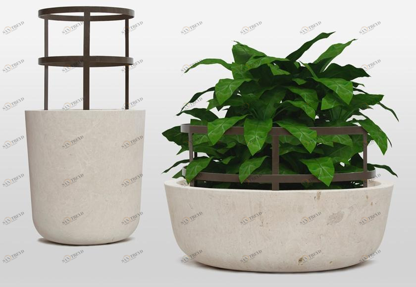 PIMAR Садовый горшок из натурального камня Piro Ca18, ca19 