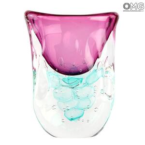 4503 ORIGINALMURANOGLASS Ваза Медуза - сиреневая - соммерсо - муранское стекло OMG 14 см