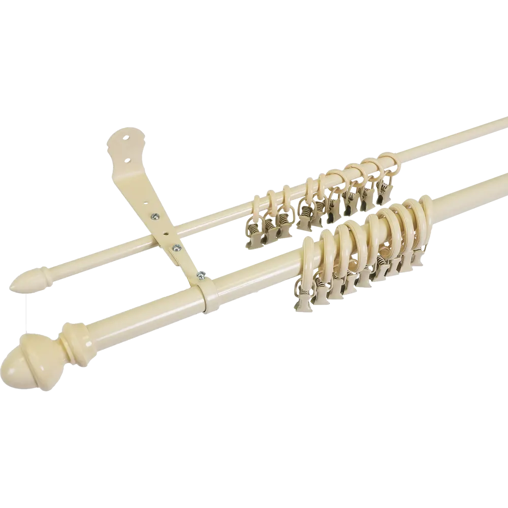 Карниз двухрядный Classic, 200 см, металл, цвет слоновая кость АРТ-ДЕКОР STLM-2088980