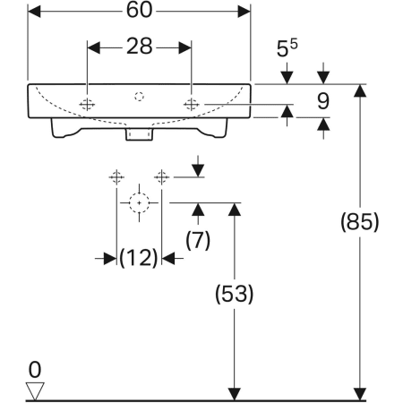 124060000 Раковина Geberit iCon Geberit  - Вид №27