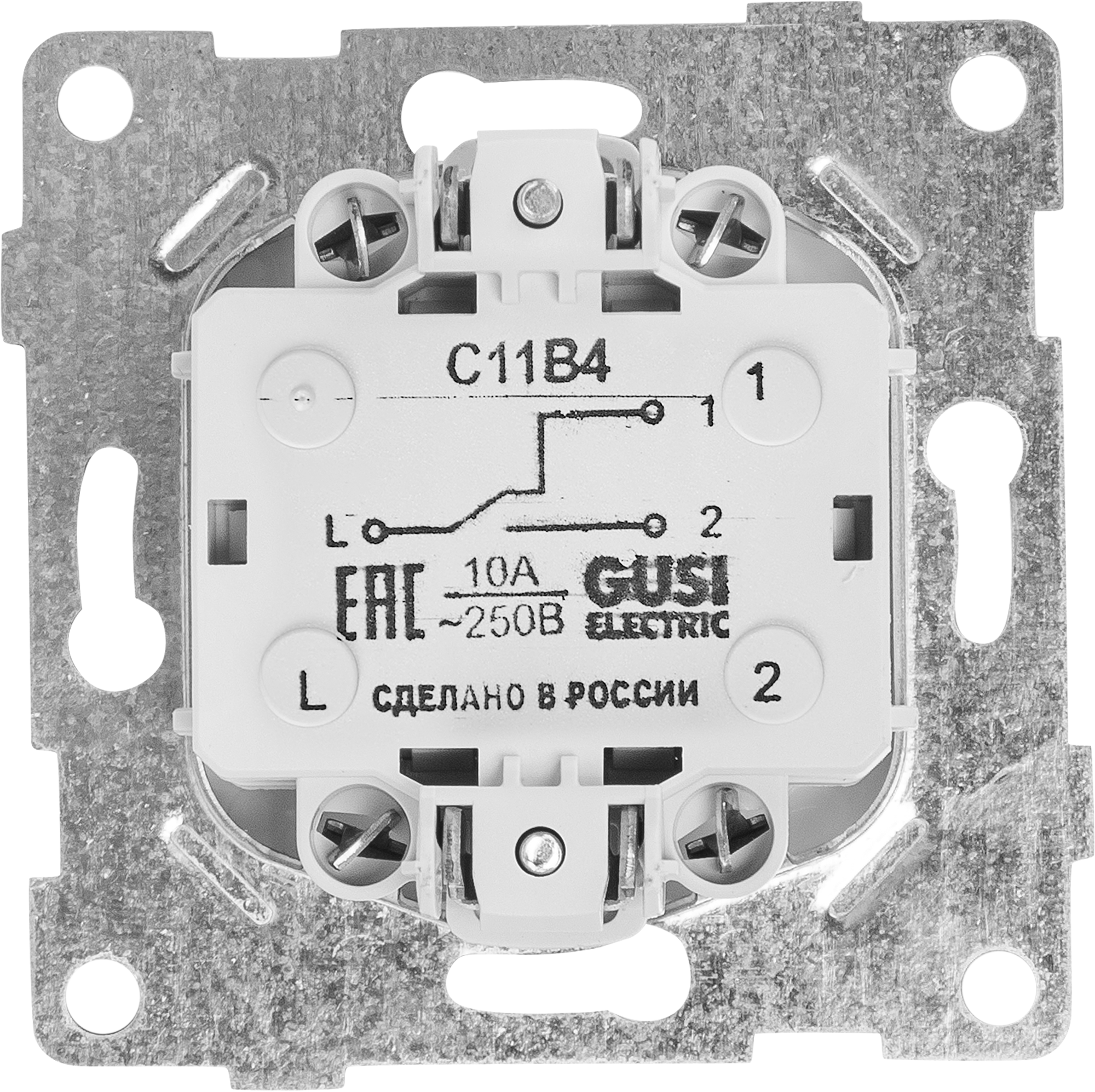 Проходной выключатель GUSI Electric Classic 1-клавишный встраиваемый, цвет шампань 83864236 STLM-0045169 - Вид №2