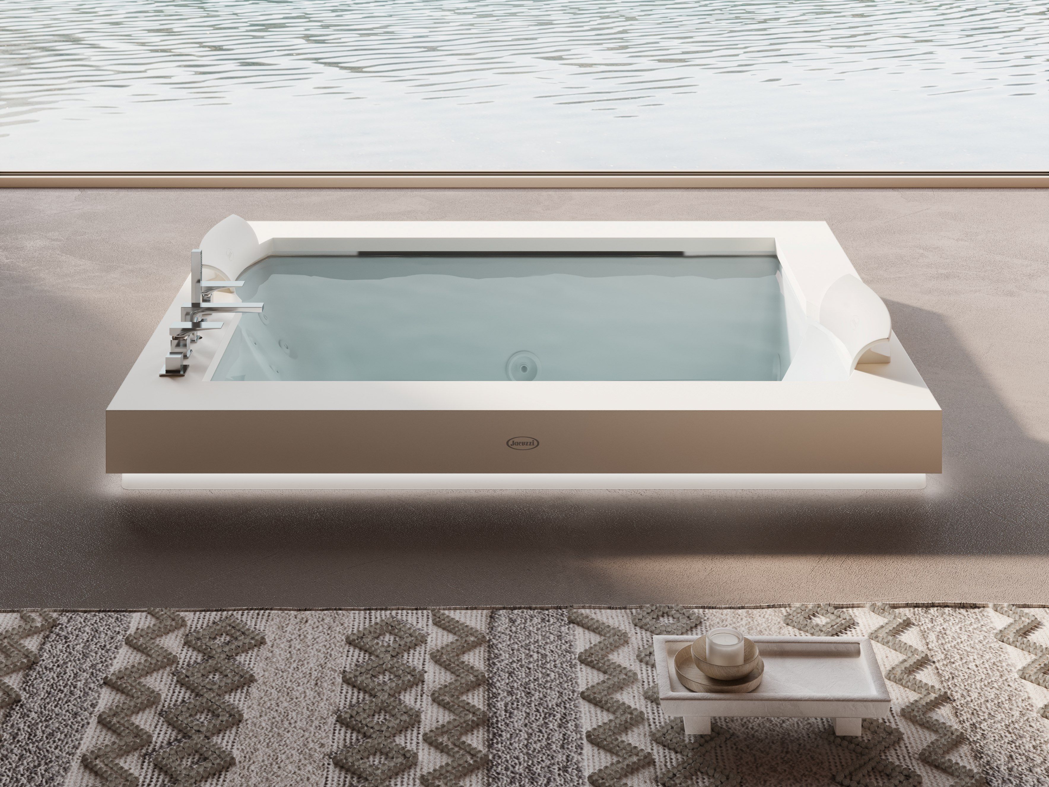 Встроенная ванна Corian® с гидромассажем Jacuzzi® ARCH-00023152