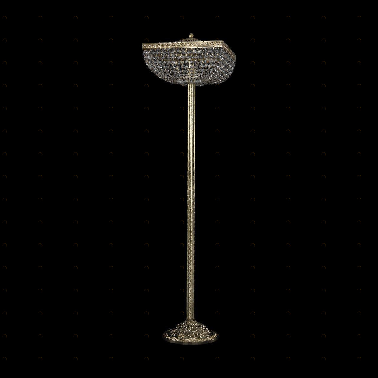 Торшер хрустальный на 4 лампы 138х35 см прозрачное золото Bohemia Ivele 19282T6/35IV-135 G BOHEMIA IVELE ЭЛИТНЫЕ 00-3889536 Золото;прозрачный 