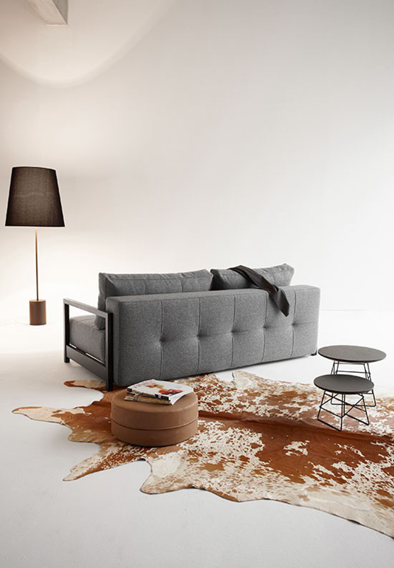 Диван Bifrost Deluxe Excess Lounger с подушками, черными ножками и металлической рамой, серо-черный Innovation Living BIFROST563 - Вид №4