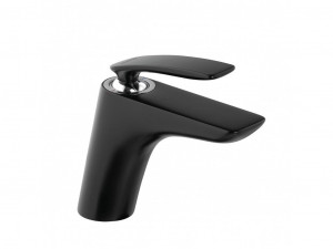 520268775 однорычажный смеситель на умывальник DN 15 KLUDI BALANCE черный матовый/хром