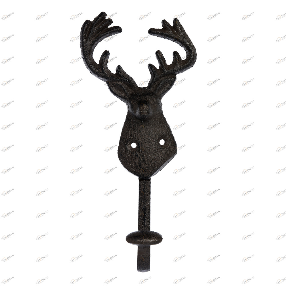 Крючок настенный черный 20 см "Олень" BLUMEN HAUS ОЛЕНЬ, ЖИВОТНЫЕ 00-3971622 Черный 