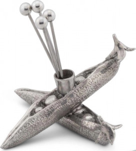 10648827 Vagabond House Набор шпажек с подставкой Vagabond House Горошек, 6 шт, олово Олово