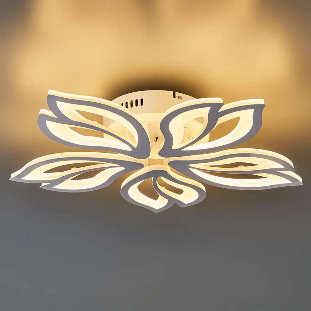 Люстра потолочная Семь огней SF7097/5C-WT LED 110 Вт регулируемый белый свет цвет белый STLM-2120810 - Вид №2