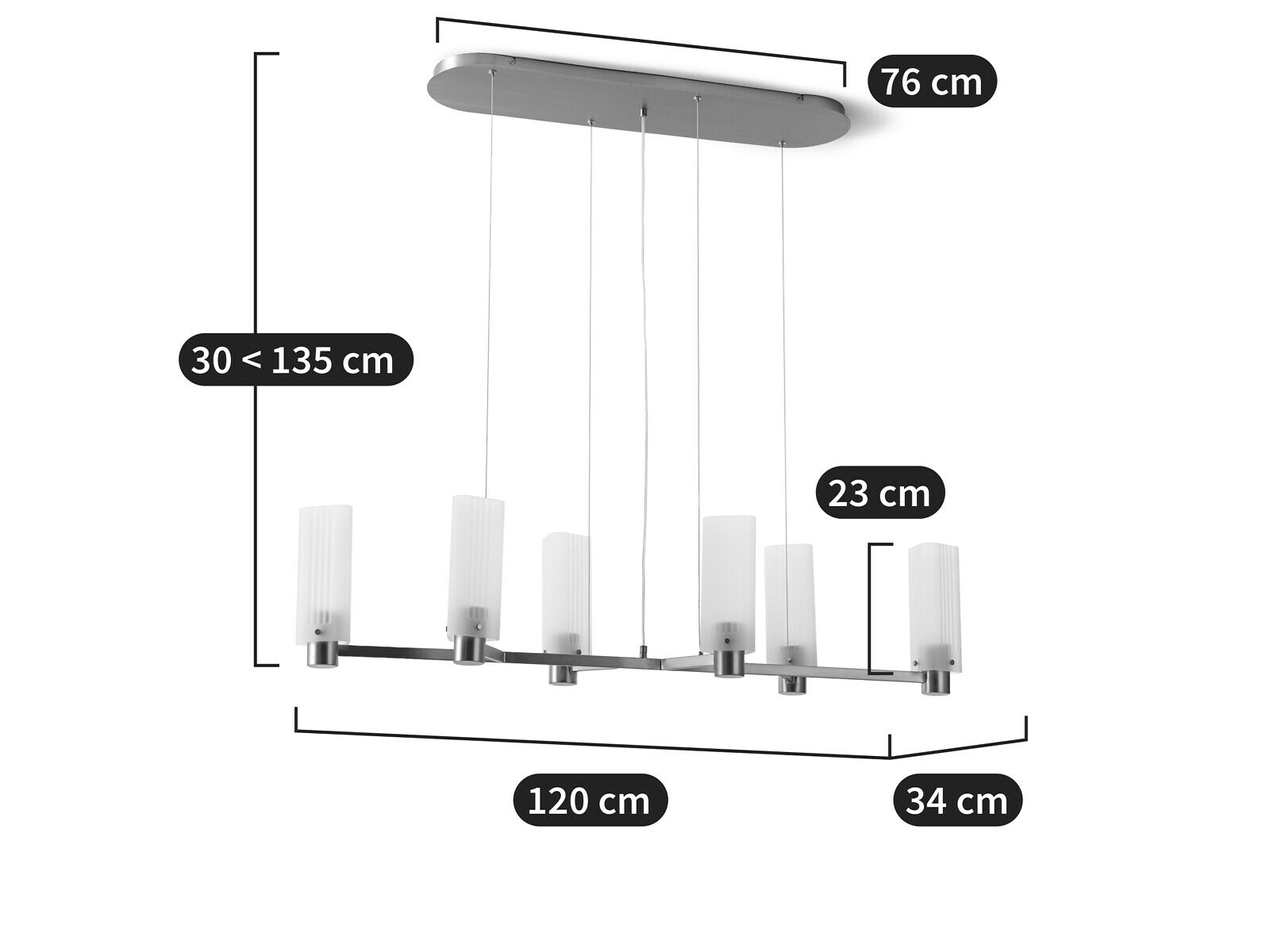 Пескоструйная стеклянная светодиодная подвесная лампа AMPM Строцци ARCH-00110963 - Вид №5