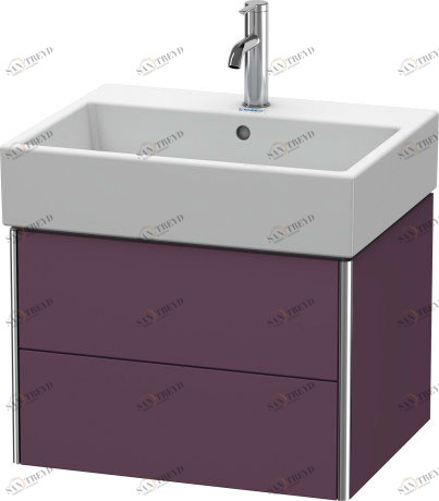 XS419309494 XSquare Тумбочка подвесная Баклажан шелковисто-матовый лак Duravit