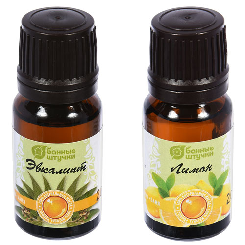 Банные штучки Набор масел из 2-х флаконов (Лимон+эвкалипт) 5277 - Вид №1