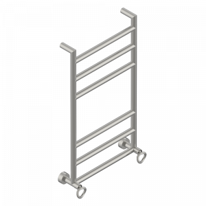 G4P-TWR6H2 Полотенцесушитель Современный круглый, 6 перекладин, 533 мм x 922 мм, водяной, с 2 декоративными крестовыми рукоятками Thg-paris Серия "О" Матовый никель