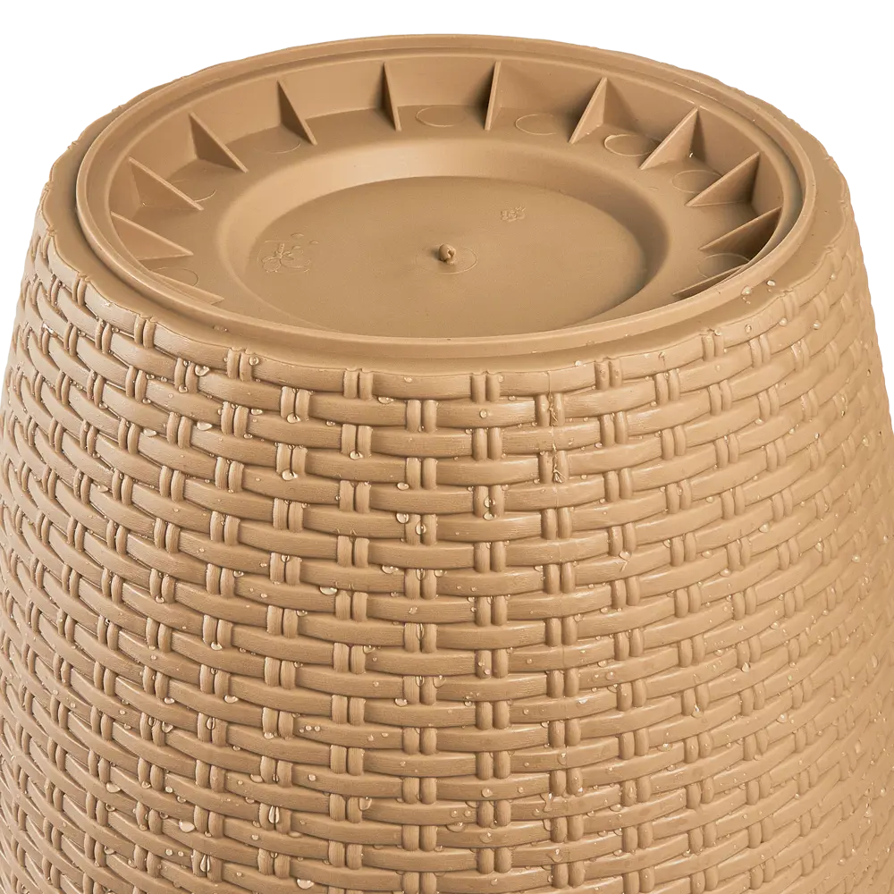 Кашпо для цветов Ingreen Rattan ø38 см v30 л пластик бежевый 87660978 STLM-2128410 - Вид №2