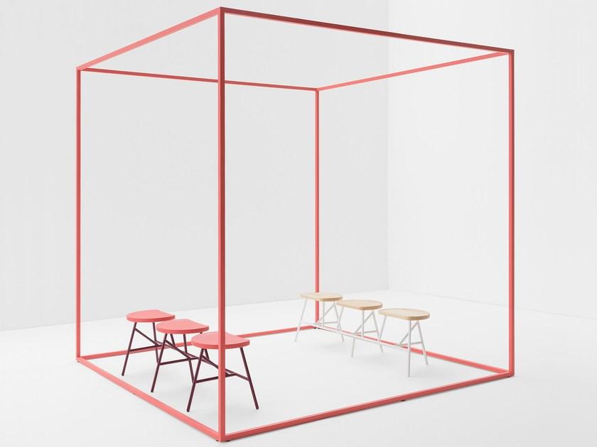 Billiani Скамейка из ясеня и металла Puccio 716 - Вид №2