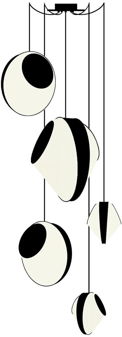 designheure Светодиодный подвесной светильник из ткани Reef sun-id-1345138 - Вид №1