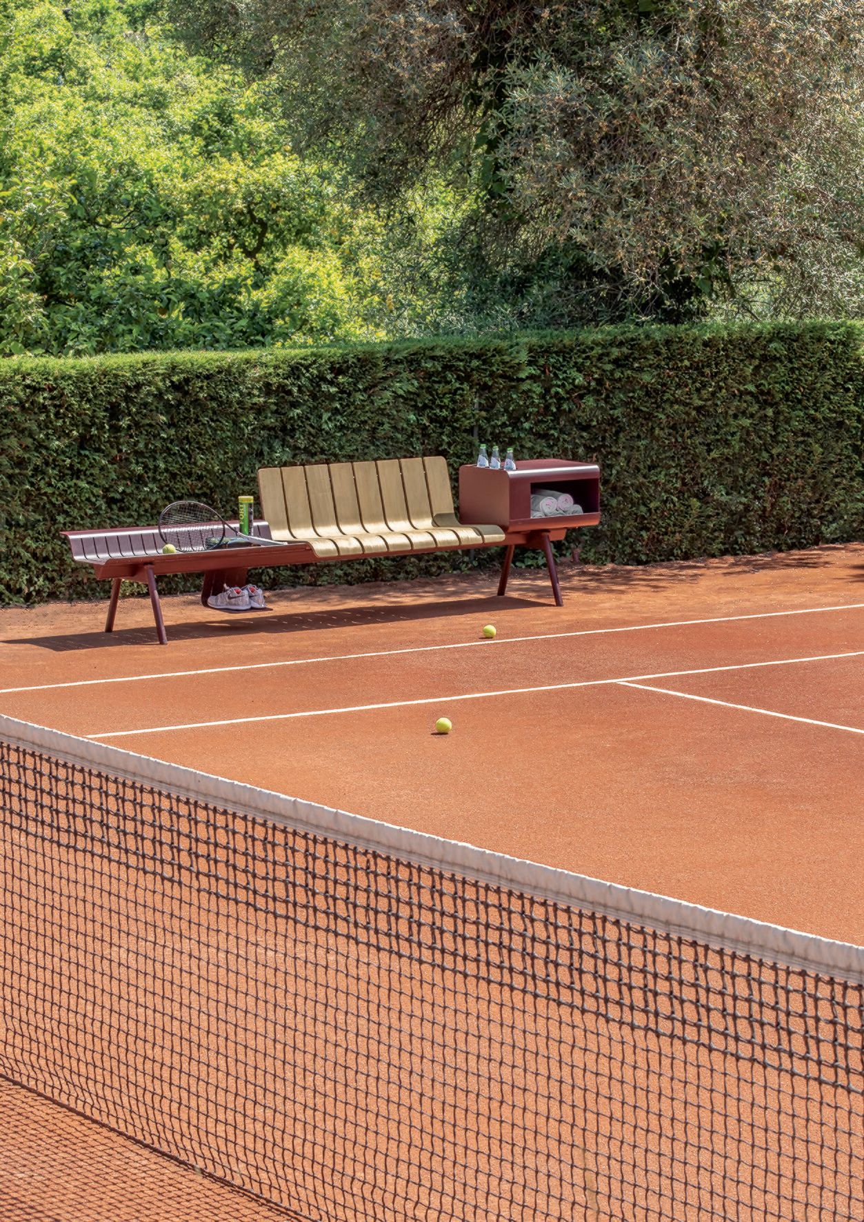 Алюминиевая и деревянная скамья со спинкой Ethimo Ace ARCH-00122616 - Вид №1