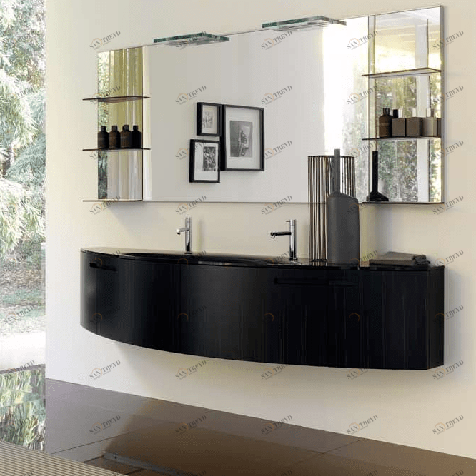 Комбинация ванной комнаты SY23 в отделке X22 Nero/80 Ebano MILLDUE SYMI SYMI23