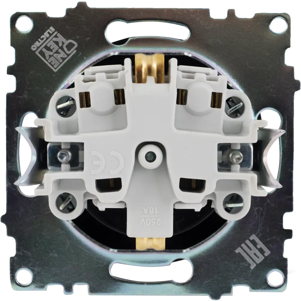 82127004 Розетка встраиваемая Onekey Florence с заземлением со шторками цвет чёрный STLM-0019889 ONEKEYELECTRO - Вид №4