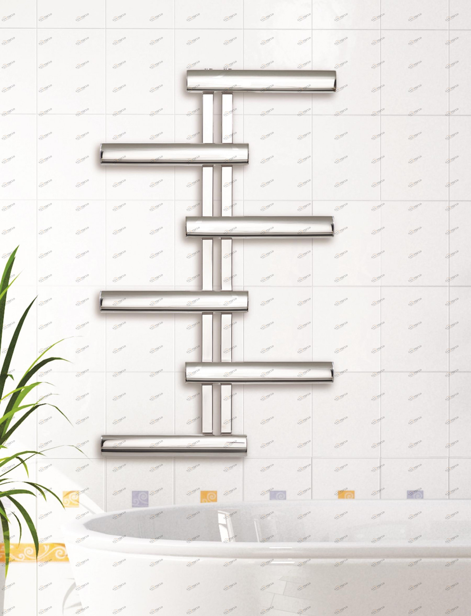 Полотенцесушитель Hammam TITAN Stainless steel  комбинированный; электрический или водяной Сталь 