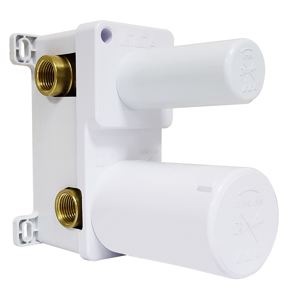 102166301c4  Смеситель для ванны скрытого монтажа,Sıva Altı Grubu - 3-ходовой - матовый белый Eca 