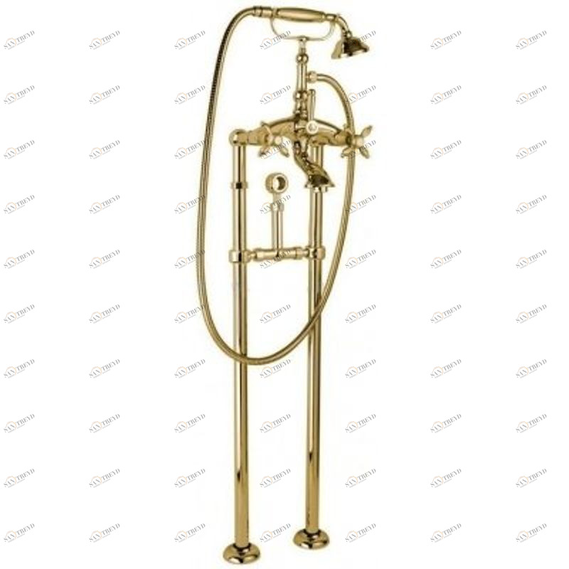 Напольный смеситель для ванны с ручным душем и шлангом 150 см CEZARES NOSTALGIA-VDPS-03/24-M