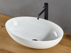 Керамическая столешница овальная раковина
