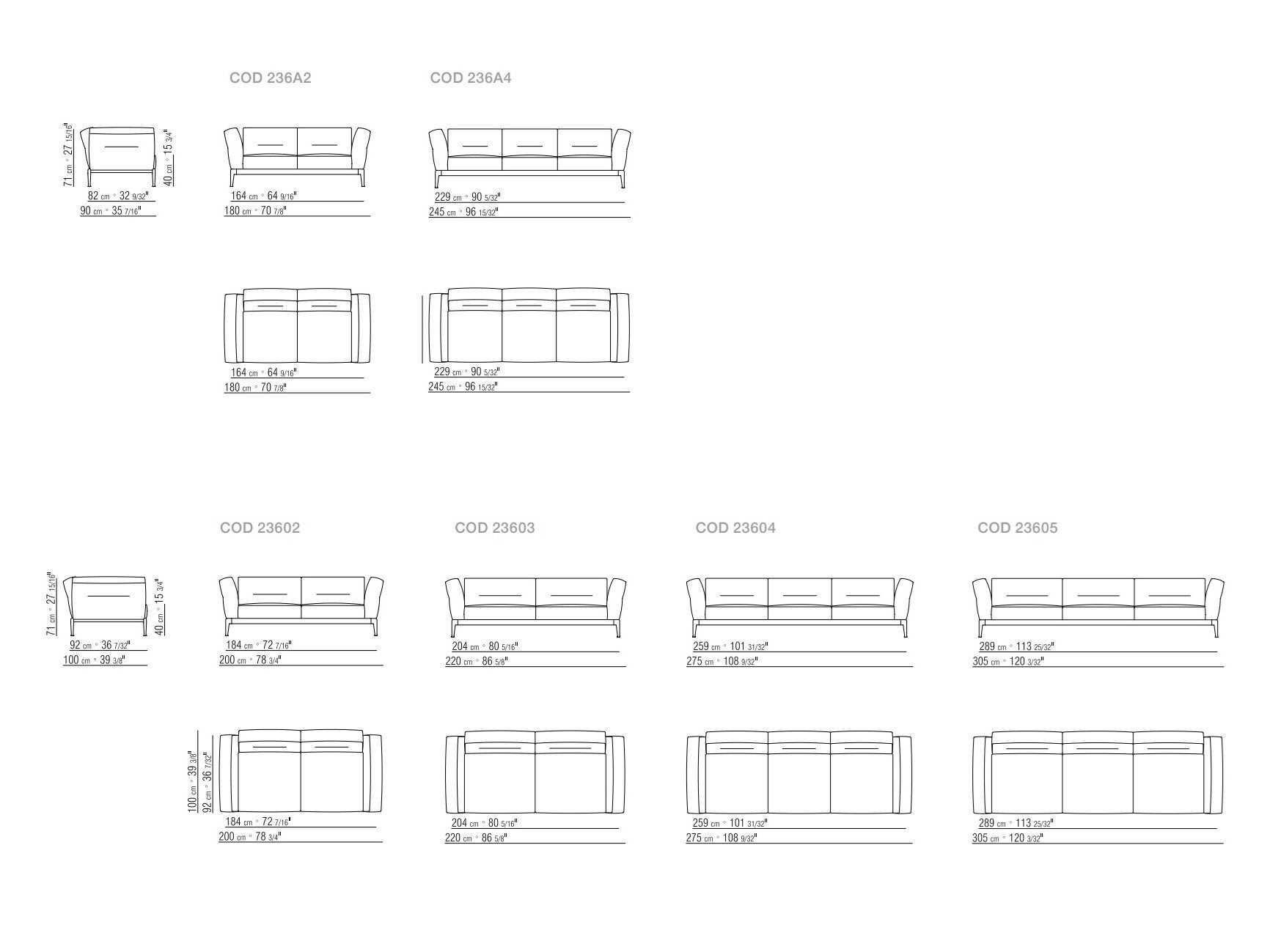 3-местный съемный тканевый диван Flexform ARCH-00140601 - Вид №5