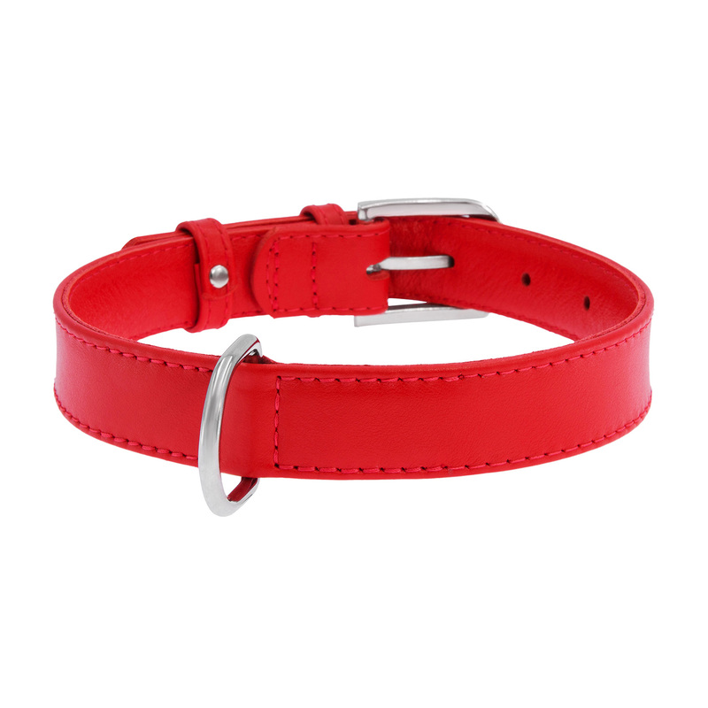 ПР0047204 Ошейник для собак Waudog Glamour без украшений (ширина 25мм, длина 38-49см) красный COLLAR  - Вид №1