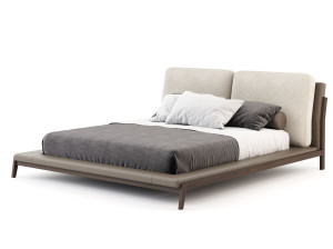 Двуспальная кровать из верблюда с мягким изголовьем