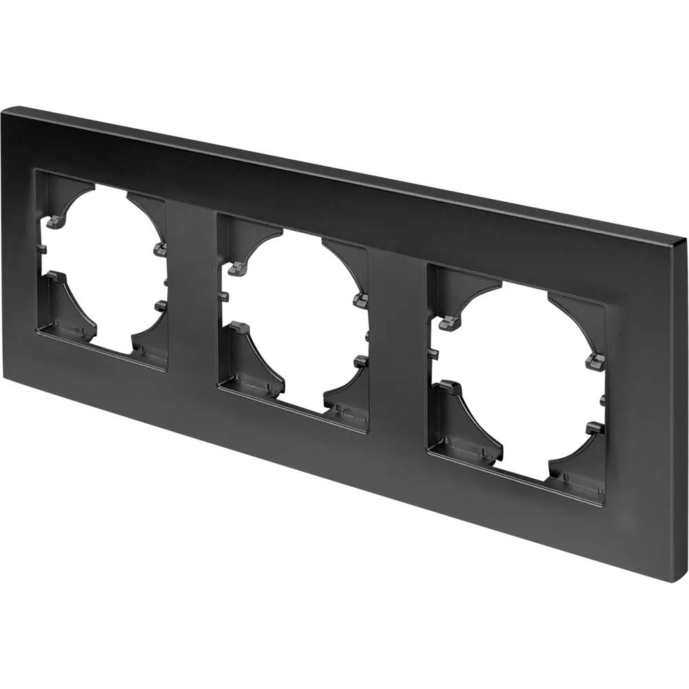 Рамка GUSI Electric City на 3 розетки в графитовом исполнении 84695721 Ugra STLM-0053816 - Вид №1